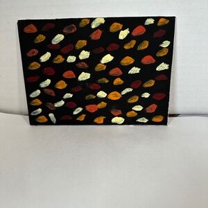 Hand-painted cute dainty fall leaves gouache painting